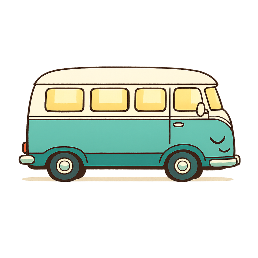 Commute bus illustration